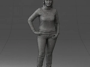 girl with pendant jeans 0516 3d print ready 3D Print Model