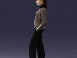 girl with braid trousers 0515 Model 3D