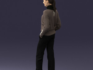 girl with braid trousers 0515 Model 3D
