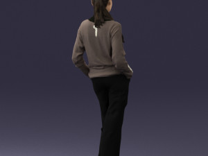 girl with braid trousers 0515 Model 3D