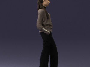 girl with braid trousers 0515 Model 3D