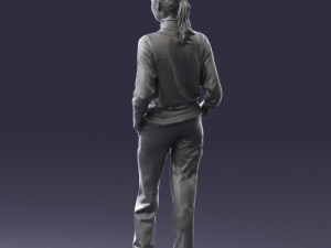 girl with braid trousers 0515 Model 3D
