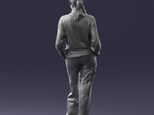 girl with braid trousers 0515 Model 3D
