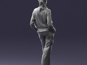 girl with braid trousers 0515 Model 3D