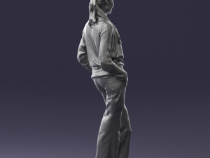 girl with braid trousers 0515 Model 3D