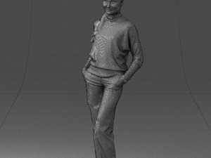 girl with braid trousers 0515 Model 3D