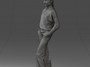 girl with braid trousers 0515 Model 3D