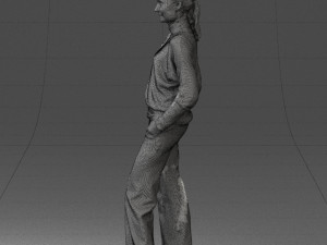 girl with braid trousers 0515 Model 3D