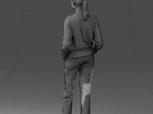 girl with braid trousers 0515 Model 3D