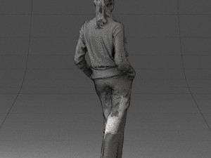 girl with braid trousers 0515 Model 3D