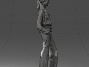 girl with braid trousers 0515 Model 3D