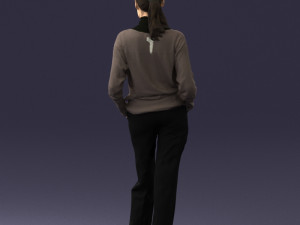 girl with braid trousers 0515 3d print ready 3Dプリントモデル