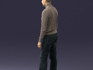 guy the coffee turtleneck 0514 3D Model