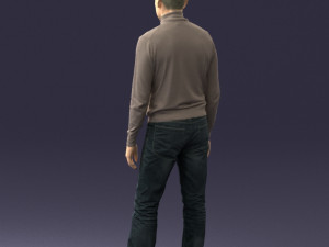 guy the coffee turtleneck 0514 3D Model