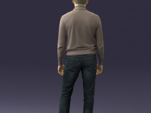 guy the coffee turtleneck 0514 3D Model