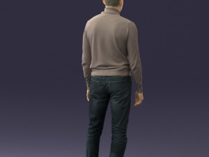 guy the coffee turtleneck 0514 3D Model