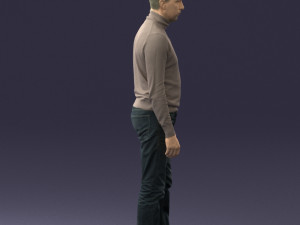 guy the coffee turtleneck 0514 3D Model