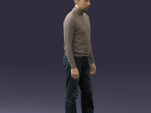 guy the coffee turtleneck 0514 3D Model