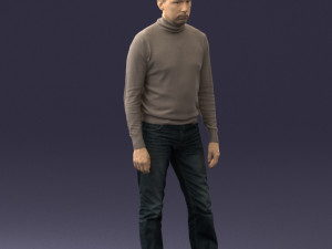 guy the coffee turtleneck 0514 3D Model