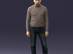 guy the coffee turtleneck 0514 3D Model