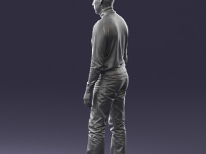 guy the coffee turtleneck 0514 3D Model