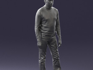 guy the coffee turtleneck 0514 3D Model
