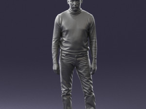 guy the coffee turtleneck 0514 3D Model