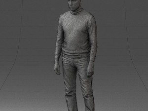 guy the coffee turtleneck 0514 3D Model