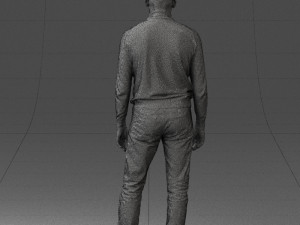 guy the coffee turtleneck 0514 3D Model