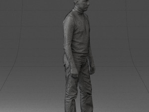 guy the coffee turtleneck 0514 3D Model
