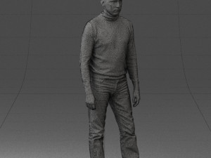 guy the coffee turtleneck 0514 3D Model