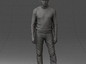 guy the coffee turtleneck 0514 3D Model