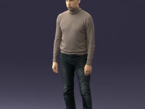 guy the coffee turtleneck 0514 3d print ready 3D Print Model