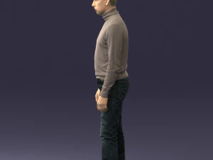guy the coffee turtleneck 0514 3d print ready 3D Print Model