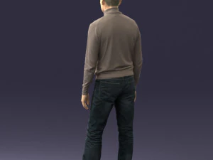 guy the coffee turtleneck 0514 3d print ready 3D Print Model