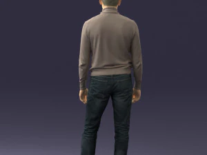 guy the coffee turtleneck 0514 3d print ready 3D Print Model
