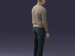guy the coffee turtleneck 0514 3d print ready 3D Print Model