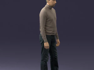 guy the coffee turtleneck 0514 3d print ready 3D Print Model