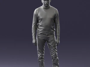 guy the coffee turtleneck 0514 3d print ready 3D Print Model