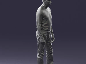 guy the coffee turtleneck 0514 3d print ready 3D Print Model