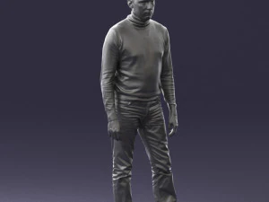 guy the coffee turtleneck 0514 3d print ready 3D Print Model