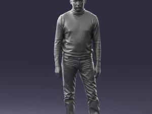 guy the coffee turtleneck 0514 3d print ready 3D Print Model
