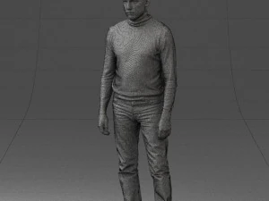 guy the coffee turtleneck 0514 3d print ready 3D Print Model