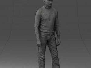guy the coffee turtleneck 0514 3d print ready 3D Print Model