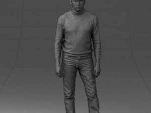 guy the coffee turtleneck 0514 3d print ready 3D Print Model