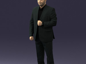 bearded man black suit 0512 3d print ready 3D 프린트 모델