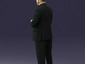 bearded man black suit 0512 3d print ready 3D 프린트 모델