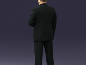 bearded man black suit 0512 3d print ready 3D 프린트 모델