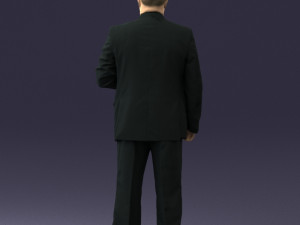 bearded man black suit 0512 3d print ready 3D 프린트 모델