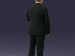 bearded man black suit 0512 3d print ready 3D 프린트 모델